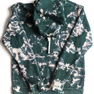 Forest Green Reverse Tie Dye Hoodie